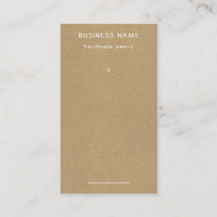 Simple Brown Kraft Paper Print Earring Price Tag 