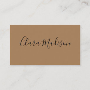 simple brown modern minimalist classic professiona business card