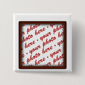 Simple Brown  Photo Frame 15 Cm Square Badge