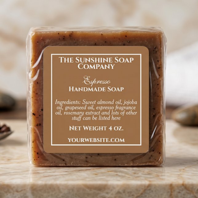 Simple Brown Soap and Cosmetics Label  (Creator Uploaded)