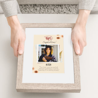 Simple Brown Vintage Paper Graduation  Poster