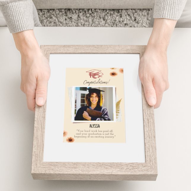 Simple Brown Vintage Paper Graduation  Poster (Creator Uploaded)