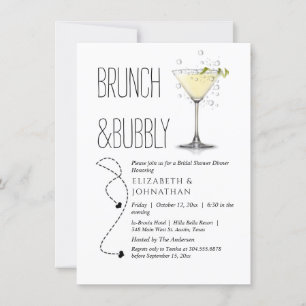 Simple Brunch And Bubbly Invitation