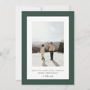 Simple Brunswick Green frame photo Holiday Card