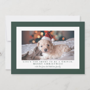 Simple Brunswick Green frame photo Holiday Card