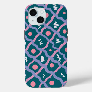 simple brush line pattern iPhone 15 case