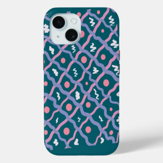 simple brush line pattern iPhone 15 case