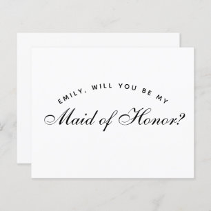 Simple Budget Maid Of Honour Proposal