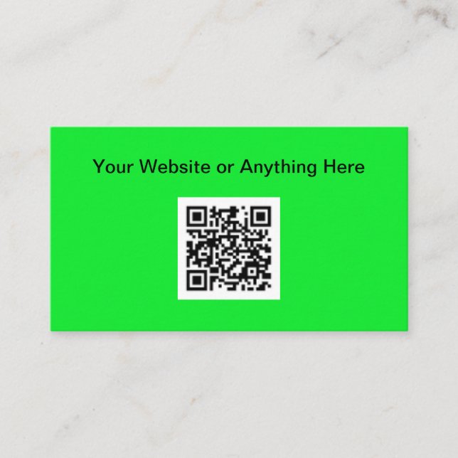 Simple Budget Small Quantity QR Code Business Card (Front)