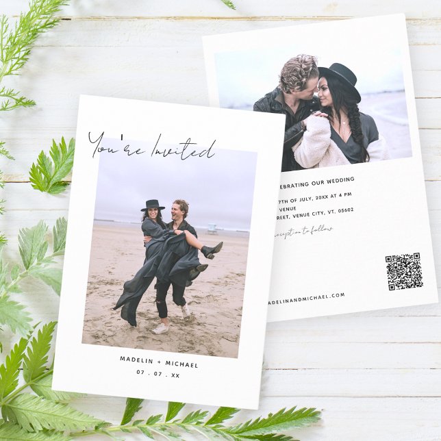 Simple Budget Wedding Modern Photo Invitation (Creator Uploaded)