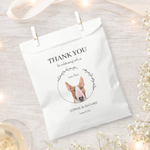 Simple Bull Terrie Dog Wedding Thank You Favour Ba Bags