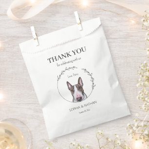 Simple Bull Terrie Dog Wedding Thank You Favour Ba Bags