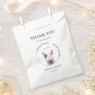 Simple Bull Terrie Dog Wedding Thank You Favour Ba Favour Bags