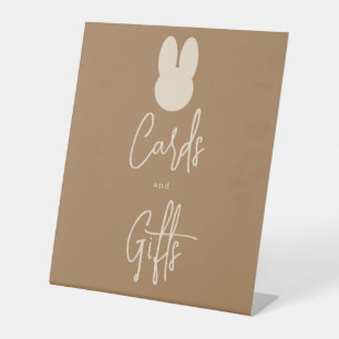 Simple Bunny cards and gifts Pedestal Sign