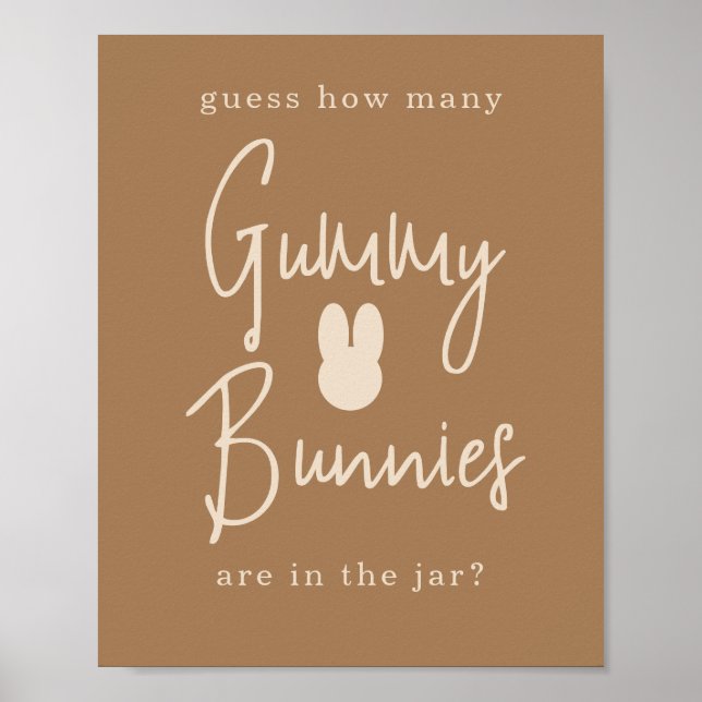 Simple Bunny How many gummy bunnies Poster (Front)