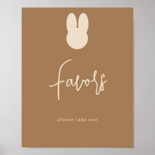 Simple Bunny Thank you / Favours  Poster