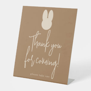 Simple Bunny Thank you for coming Pedestal Sign