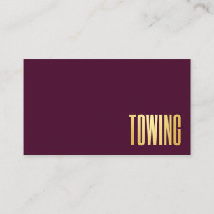 Simple Burgundy and gold Towing Business Card