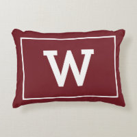 Simple Burgundy Red Initial Monogram