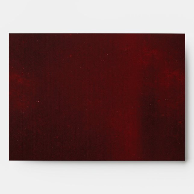 Simple burgundy vintage distressed elegant envelope (Front)