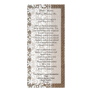 Simple Burlap and Lace Rack Card