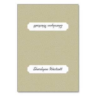 Simple Burlap Tented Place Cards and Name Template