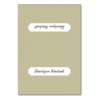 Simple Burlap Tented Place Cards and Name Template