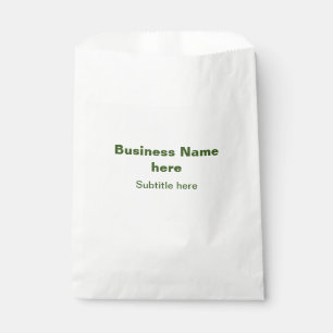 simple business add your name text q r code favour bags