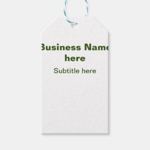 simple business add your name text q r code gift tags
