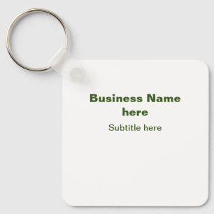 simple business add your name text q r code key ring