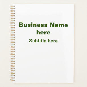 simple business add your name text q r code planner