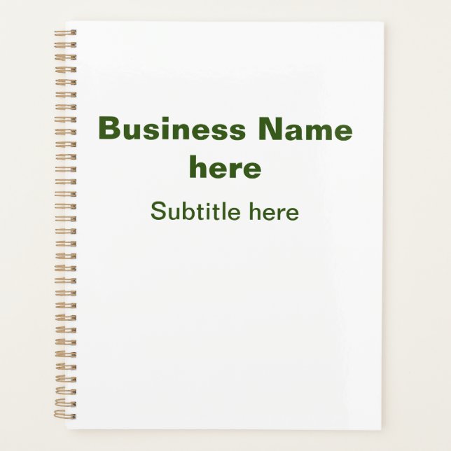simple business add your name text q r code planner (Front)