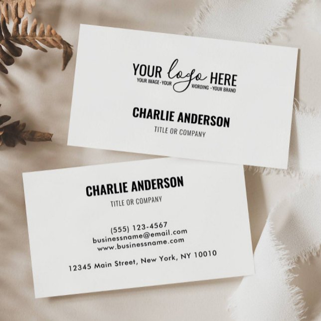 Simple Business Branding Company Logo Thank You Business Card (Creator Uploaded)