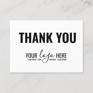 Simple Business Branding Company Logo Thank You Card