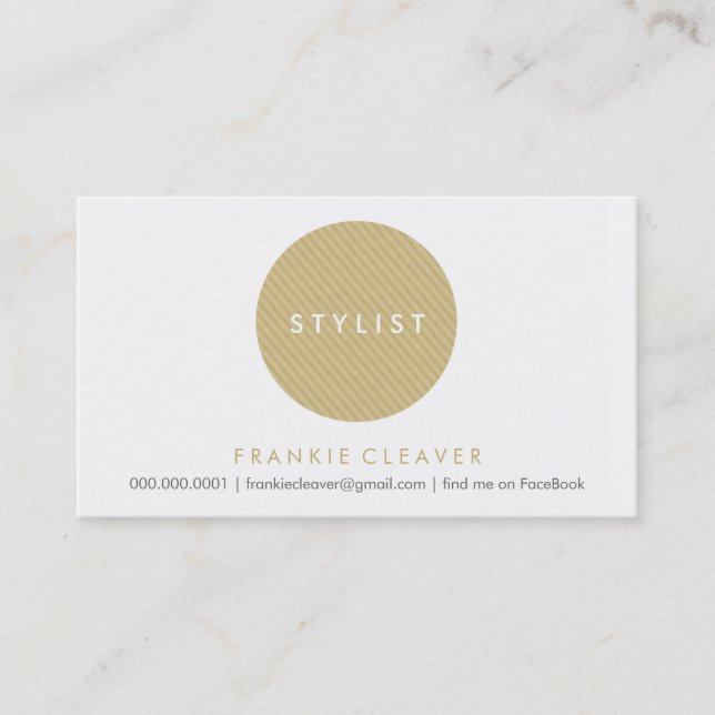 SIMPLE BUSINESS CARD :: bold spot gold (Front)