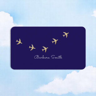 Simple Business Card for a Travel Agent BLUE
