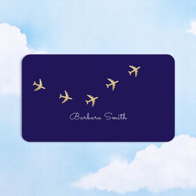 Simple Business Card for a Travel Agent BLUE (Creator Uploaded)