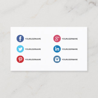 Simple business Cards for social media expert