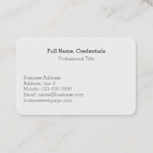 Simple Business Company Logo Formal Light Grey Card