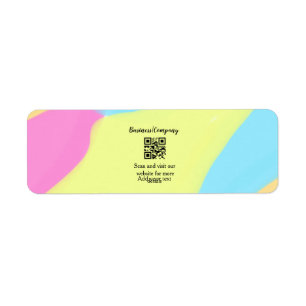 Simple business company website barcode QR add nam
