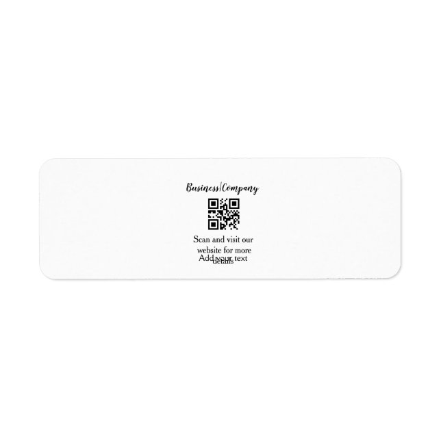 Simple business company website barcode QR add nam (Front)