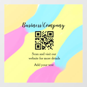 Simple business company website barcode QR add nam