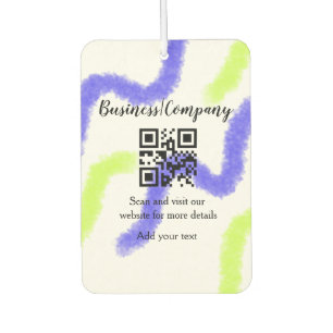 Simple business company website barcode QR add nam Car Air Freshener