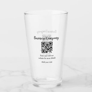 Simple business company website barcode QR add nam Glass