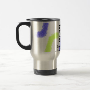 Simple business company website barcode QR add nam Travel Mug