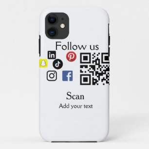 Simple business company website barcode QR code Case-Mate iPhone Case