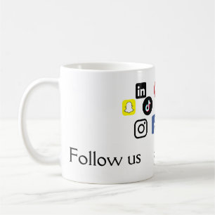 Simple business company website barcode QR code Coffee Mug