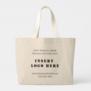 Simple Business, Corporate Custom Logo promotional Large Tote Bag