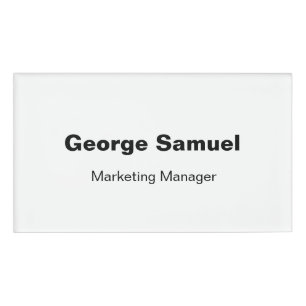 Simple Business Employee Name Tag