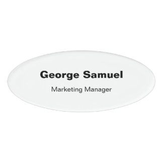 Simple Business Employee Name Tag